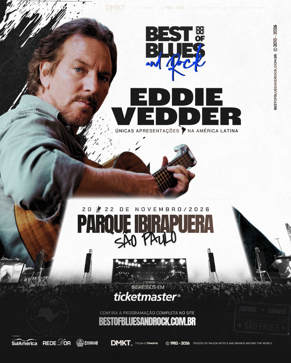 Eddie Vedder vuelve a Sudamérica en plan solista